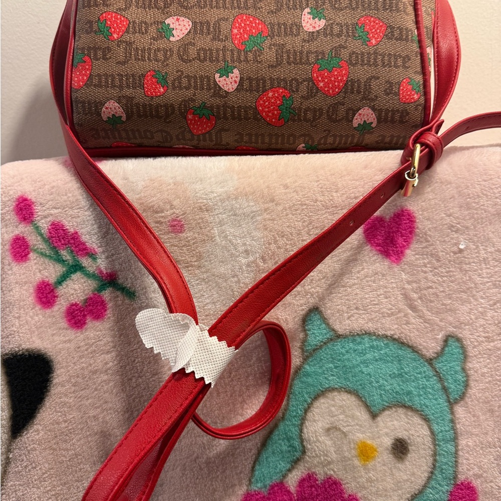 Juicy Couture Red and brown strawberries Satchel NWT - Picture 4 of 10
